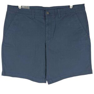 Member's Mark Men's Everyday Stretch Flat Front Blue Shorts Size 40 NWT Pockets